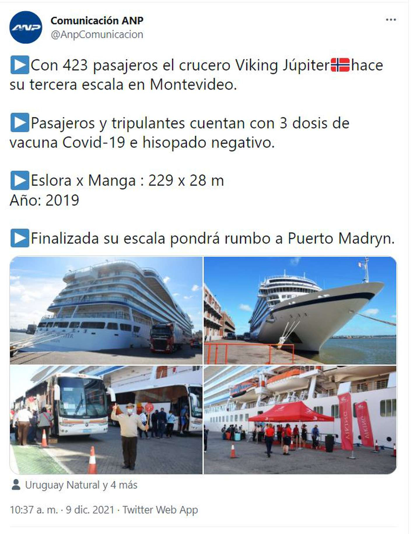 Covid-19, aislaron a más de 400 pasajeros de un crucero | DelSur Diario